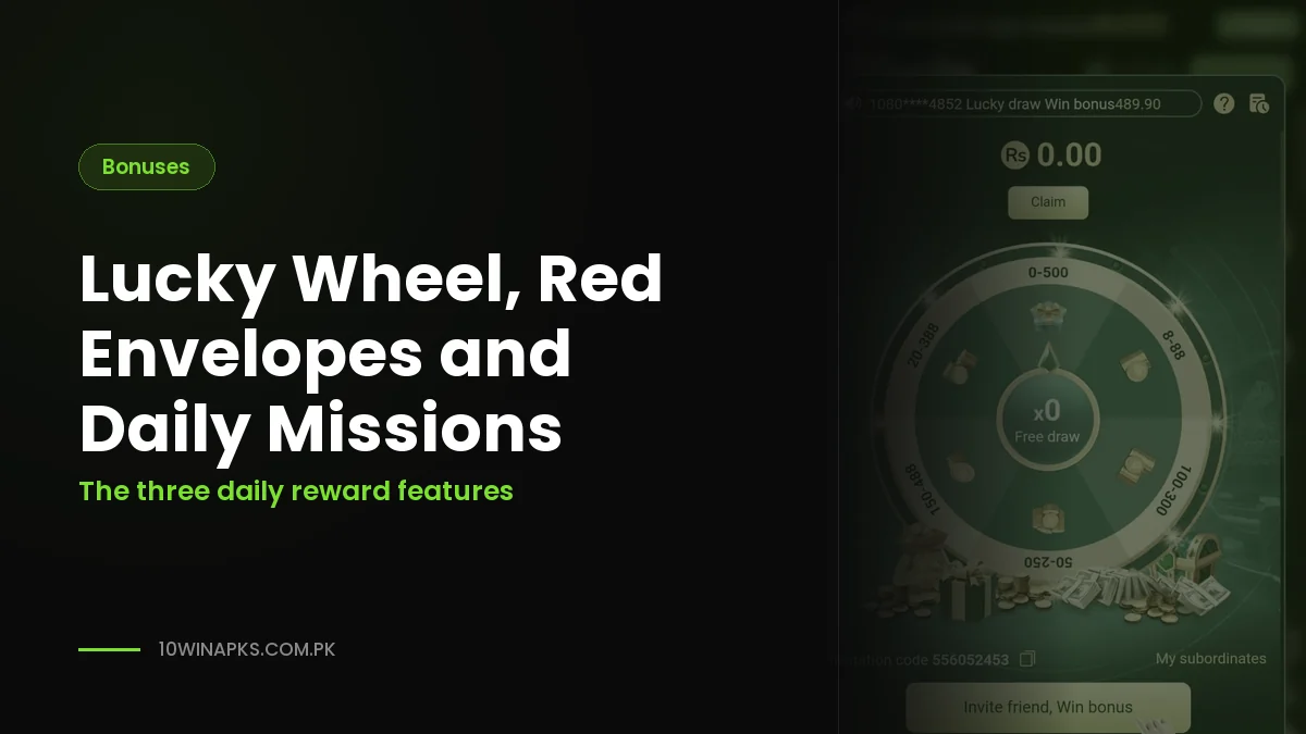 10Win Lucky Wheel, Red Envelopes and Daily Missions